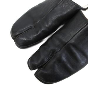 メゾンマルジェラ Maison Margiela タビバブーシュ タビシューズ 足袋 スリッポン レザー 皮革 43 黒 ブラック ■IBO100 メンズ