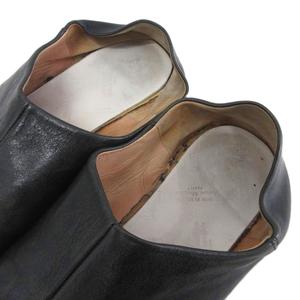 メゾンマルジェラ Maison Margiela タビバブーシュ タビシューズ 足袋 スリッポン レザー 皮革 43 黒 ブラック ■IBO100 メンズ