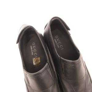 グッチ GUCCI スリッポン ウォーキングシューズ スニーカー レザー 5.5 黒 ブラック /JS ■IBO100 レディース