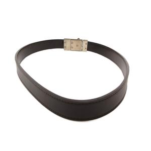 グッチ GUCCI レザーベルト ロゴバックル ナロー 茶 ブラウン /JS ☆AA★ ■IBO100 レディース