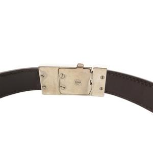 グッチ GUCCI レザーベルト ロゴバックル ナロー 茶 ブラウン /JS ☆AA★ ■IBO100 レディース