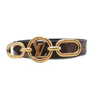 ルイヴィトン LOUIS VUITTON ベルト･LV サークル プライム 20MMリバーシブル モノグラム ロゴ金具 ゴールド金具 総柄 32/80 茶 ブラウン M0510 ■IBO100 レディース