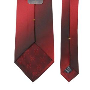 未使用品 グッチ GUCCI タグ付き ネクタイ レギュラータイ グラデーション 裏地GG 絹 シルク100% 赤 レッド ■IBO100 メンズ