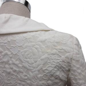 ルイヴィトン LOUIS VUITTON ジャガードジャケット ブレザー フラップボタン 総柄 絹 シルク100% 36 アイボリー RW061A WIJA12CK7 レディース