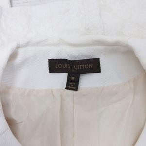ルイヴィトン LOUIS VUITTON ジャガードジャケット ブレザー フラップボタン 総柄 絹 シルク100% 36 アイボリー RW061A WIJA12CK7 レディース