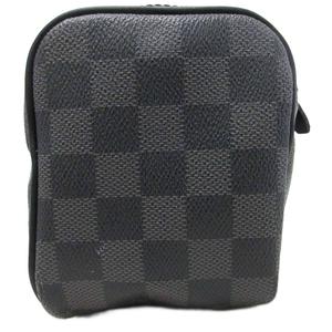 ルイヴィトン LOUIS VUITTON N47625 トワレ ポーチ ダミエ グラフィット クラッチバッグ セカンドバッグ 総柄 黒 ブラック グレー ☆AA★ メンズ