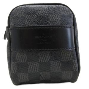 ルイヴィトン LOUIS VUITTON N47625 トワレ ポーチ ダミエ グラフィット クラッチバッグ セカンドバッグ 総柄 黒 ブラック グレー ☆AA★ メンズ