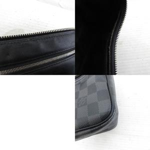 ルイヴィトン LOUIS VUITTON N47625 トワレ ポーチ ダミエ グラフィット クラッチバッグ セカンドバッグ 総柄 黒 ブラック グレー ☆AA★ メンズ