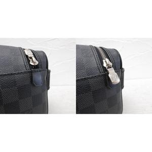 ルイヴィトン LOUIS VUITTON N47625 トワレ ポーチ ダミエ グラフィット クラッチバッグ セカンドバッグ 総柄 黒 ブラック グレー ☆AA★ メンズ