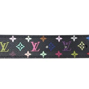 ルイヴィトン LOUIS VUITTON サンチュール LVカット M6890 モノグラム ベルト ロゴバックル 34/85 黒 ブラック マルチカラー ■IBO101 レディース