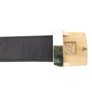 ルイヴィトン LOUIS VUITTON サンチュール LVカット M6890 モノグラム ベルト ロゴバックル 34/85 黒 ブラック マルチカラー ■IBO101 レディース