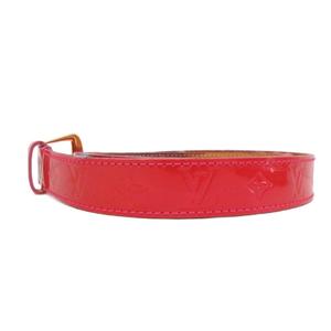 ルイヴィトン LOUIS VUITTON サンチュール ヴェルニ モノグラム ベルト ロゴ金具 ハトメ 総柄 32/80 赤 レッド M9798W ■IBO101 レディース