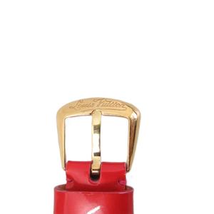 ルイヴィトン LOUIS VUITTON サンチュール ヴェルニ モノグラム ベルト ロゴ金具 ハトメ 総柄 32/80 赤 レッド M9798W ■IBO101 レディース