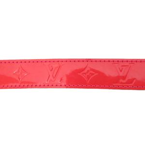 ルイヴィトン LOUIS VUITTON サンチュール ヴェルニ モノグラム ベルト ロゴ金具 ハトメ 総柄 32/80 赤 レッド M9798W ■IBO101 レディース