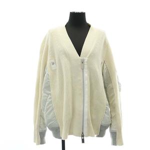 サカイ sacai 22AW Wool Knit x Nylon Twill Cardigan ニット 