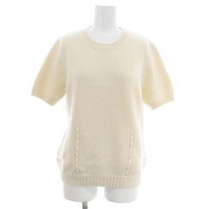 フェンディ FENDI FF カリグラフィ カシミヤ 半袖ニット セーター 44 