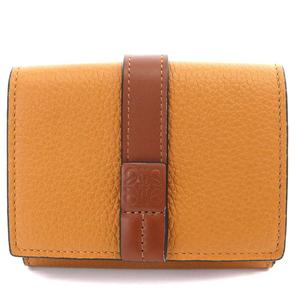 LOEWE 勇まし 三つ折り財布 ライトキャラメル/ピーカン