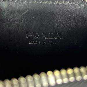 プラダ PRADA ブラッシュドレザーポーチ ショルダーバッグ トライアングルロゴ シルバー 2TL441 メンズ