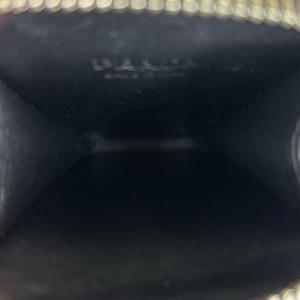 プラダ PRADA ブラッシュドレザーポーチ ショルダーバッグ トライアングルロゴ シルバー 2TL441 メンズ