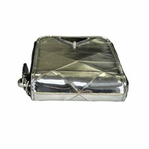 プラダ PRADA ブラッシュドレザーポーチ ショルダーバッグ トライアングルロゴ シルバー 2TL441 メンズ