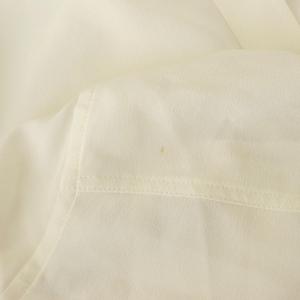 バーバリー BURBERRY シルク ポケットロゴ シャツ ボタンダウン 長袖 US2 ナチュラルホワイト 青 ブルー 8071331 /MI ■OS レディース