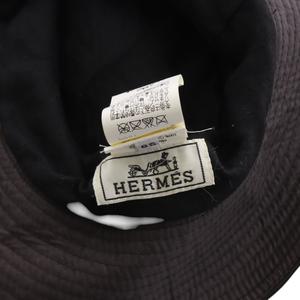 エルメス HERMES ハット 帽子 ラムレザー キャンバス 茶 ブラウン /AK10 ■OH ■SH メンズ