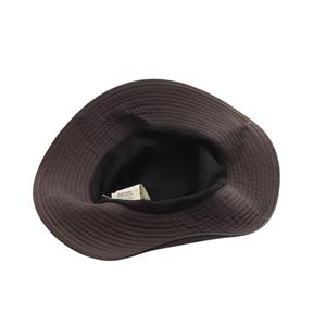 エルメス HERMES ハット 帽子 ラムレザー キャンバス 茶 ブラウン /AK10 ■OH ■SH メンズ