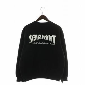 シュプリーム SUPREME × スラッシャー Thrasher Harold Hunter Crewneck トレーナー スウェット 長袖 裏起毛 クルーネック ロゴ プリント S 黒 ブラック /XZ ■GY18 メンズ