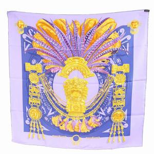 エルメス HERMES カレ90 mexique メキシコ スカーフ 絹 シルク 紫 パープル /AN11 ■OH レディース