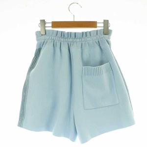 ルイヴィトン LOUIS VUITTON 23AW ショートパンツ イージー ロゴ刺繍 S 水色 ライトブルー /NR ■OS レディース