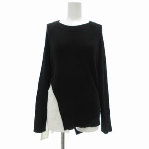 エレンディーク ELENDEEK COMBI BLOUSE KT プルオーバー リブニット シャツコンビネーション 長袖 F ブラック /UO レディース
