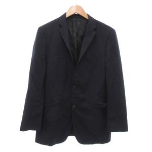 バーバリーブラックレーベル BURBERRY BLACK LABEL テーラードジャケット 赤ストライプ 2B サイドベンツ 40 ダークネイビー /JS メンズ