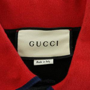 グッチ GUCCI ポロシャツ 長袖 シェリーライン ロゴ XS 黒 ブラック 545784 XJAG4 /XZ ■GY17 メンズ