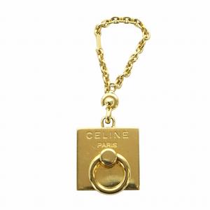 セリーヌ CELINE チャーム キーホルダー ストラップ ロゴ ゴールド色 ■GY11 /MQ ■OH レディース