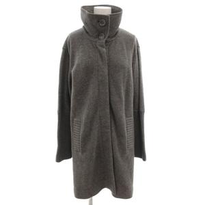 マックスマーラ ウィークエンドライン MAX MARA WEEKEND LINE コート スタンドカラー フロントフライ ミドル ハーフ丈 S グレー /AE ■GY47 レディース