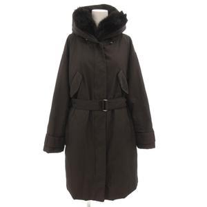 Sマックスマーラ 'S Max Mara コート フード ベルト ロング丈 36 XS ダークブラウン /AE ■GY47 レディース