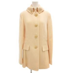 マックスマーラ MAX MARA コート ステンカラー ウール ミドル 総裏地 40 アイボリー /GV ■GY47 レディース