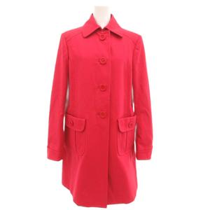 マックスマーラ ウィークエンドライン MAX MARA WEEKEND LINE ステンカラーコート ミドル 背抜き コットン 40 赤 レッド /GV ■GY47 レディース