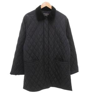 マックスマーラ ウィークエンドライン MAX MARA WEEKEND LINE キルティングコート ミドル ハーフ丈 ベロア襟 イタリア製 40 M 黒 ブラック /AE ■GY47 レディース