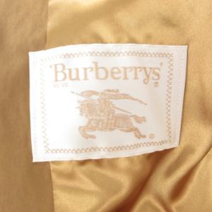 バーバリー BURBERRY 白タグ ヴィンテージ 中綿コート ジップアップ 刺繍 ロゴ ロング丈 9AR ベージュ /AE ■GY47 メンズ