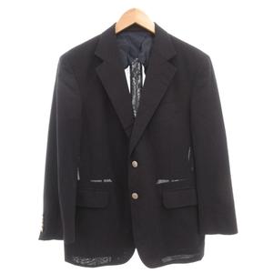 バーバリー BURBERRY テーラードジャケット 紺ブレ ロゴボタン 背抜き シングル 紺 ネイビー 春夏 /AE ■GY47 メンズ