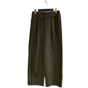 ソニア ソニアリキエル SONIA SONIA RYKIEL ワイドパンツ ウール スラックス 2タック カーキ ■WGA レディース