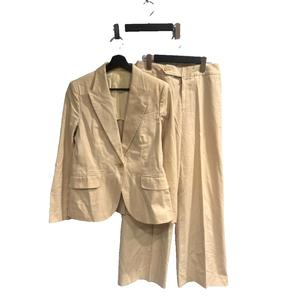 マーガレットハウエル MARGARET HOWELL セットアップ ジャケット シングル パンツ アイボリー ■WGA レディース