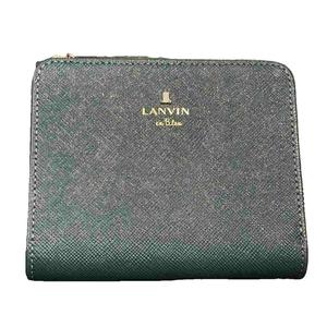 ランセル LANCEL 二つ折り財布 L字ファスナー 緑 グリーン ■GY99 メンズ