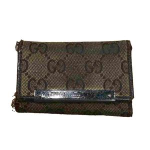 グッチ GUCCI キーケース GG ロゴ 総柄 キャンバス 6連 茶 ブラウン ■GY99 メンズ レディース