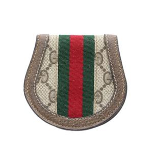 グッチ GUCCI 小銭入れ コインケース ベージュ 赤 レッド 緑 GG柄 シェリーライン ステッチ /RI ■OS ■GY18 ■OH メンズ