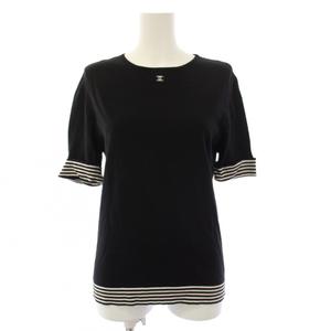 シャネル CHANEL 90s ココマーク ニット カットソー 半袖 98P 38 黒 ブラック P10603V00456 /AN44 レディース