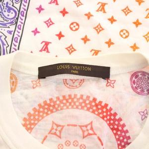 ルイヴィトン LOUIS VUITTON フラグメント ペイズリー モノグラム Tシャツ 半袖 クルーネック 切替 XS 白 ホワイト マルチカラー /BB メンズ