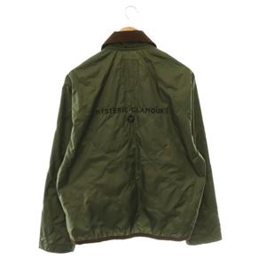 ヒステリックグラマー HYSTERIC GLAMOUR ×LAVENHAM 26SS ブルゾン ジャケット ジップアップ 切替 コーデュロイ M カーキ /HS ■OS ■SH メンズ