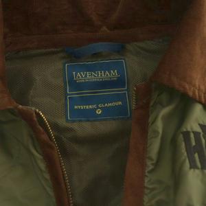 ヒステリックグラマー HYSTERIC GLAMOUR ×LAVENHAM 26SS ブルゾン ジャケット ジップアップ 切替 コーデュロイ M カーキ /HS ■OS ■SH メンズ